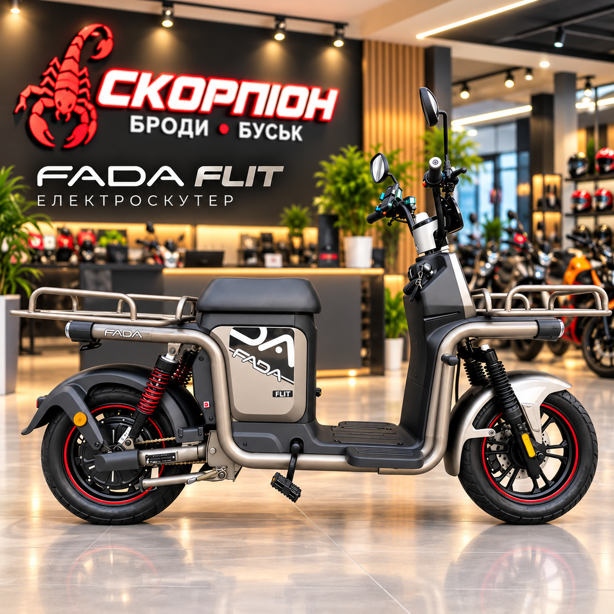 FADA FLIT III — електроскутер 1200 Вт, 72 В / 25 А·год